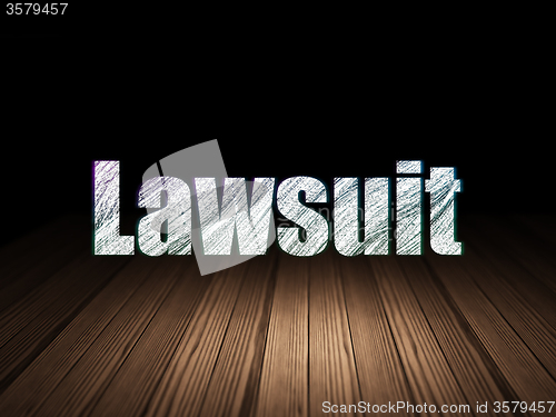 Image of Law concept: Lawsuit in grunge dark room