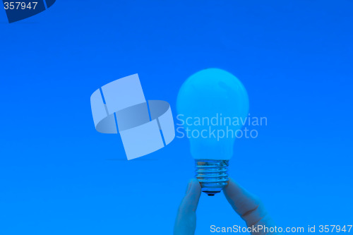Image of Background with lit lightbulb