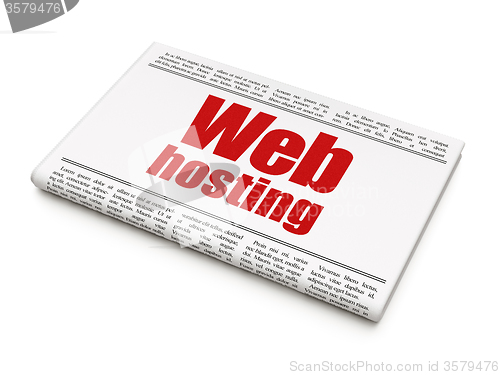 Image of Web development concept: newspaper headline Web Hosting