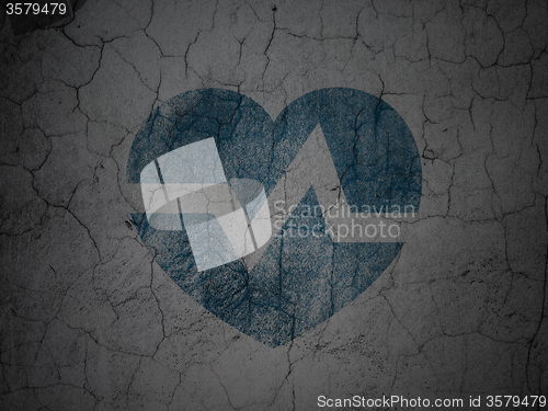 Image of Healthcare concept: Heart on grunge wall background