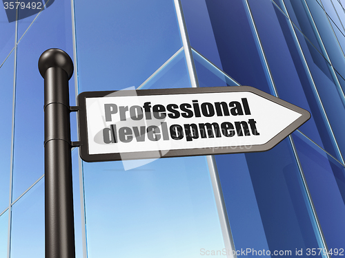 Image of Learning concept: sign Professional Development on Building background