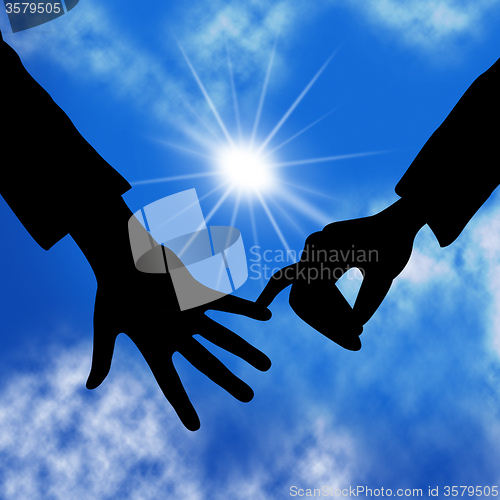 Image of Holding Hands Means Find Love And Adoration