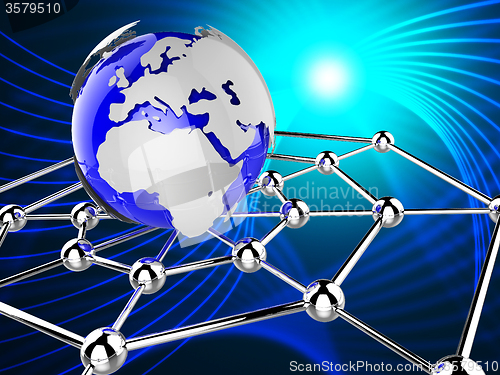 Image of Worldwide Network Represents Global Communications And Computer