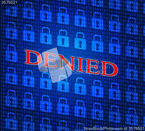 Image of Locked Denied Means Refused Forbidden And Secret