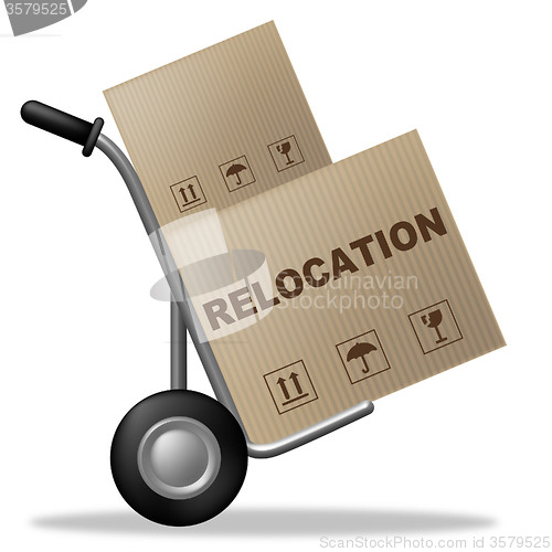 Image of Relocation Package Means Change Of Residence And Carton