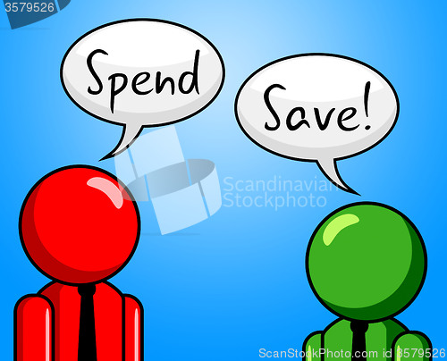 Image of Spend Save Indicates Purchasing Finances And Saved