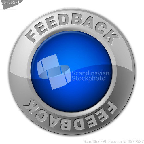 Image of Feedback Button Means Comment Surveying And Evaluate