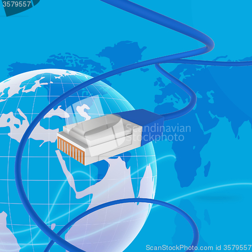 Image of Internet Worldwide Shows Web Site And Cable