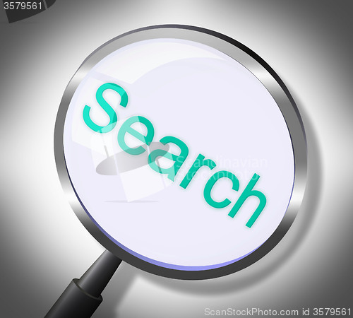 Image of Search Magnifier Means Gathering Data And Magnification