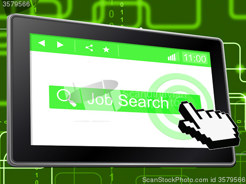Image of Job Search Represents World Wide Web And Career