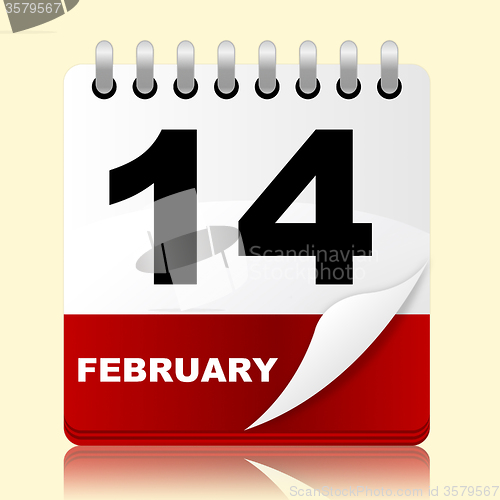 Image of Love Calendar Means Valentines Day And 14Th