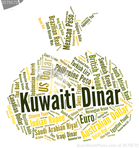 Image of Kuwaiti Dinar Represents Currency Exchange And Currencies