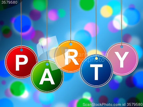 Image of Party Kids Means Fun Cheerful And Youth