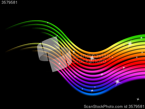 Image of Rainbow Stripes Background Shows Colors Lines And Sparkling\r