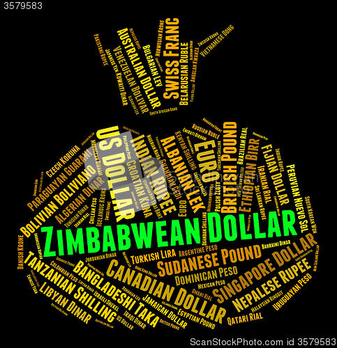 Image of Zimbabwean Dollar Shows Worldwide Trading And Banknotes