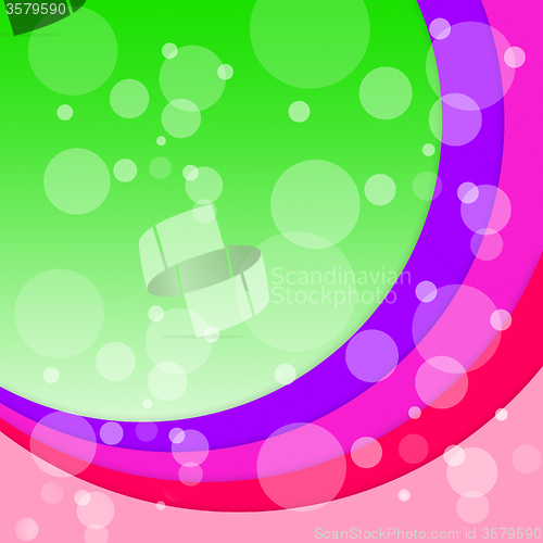 Image of Bubbles Arcs Background Shows Circular Floating Circles\r