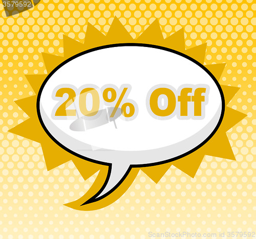 Image of Twenty Percent Off Represents Sign Retail And Promotional
