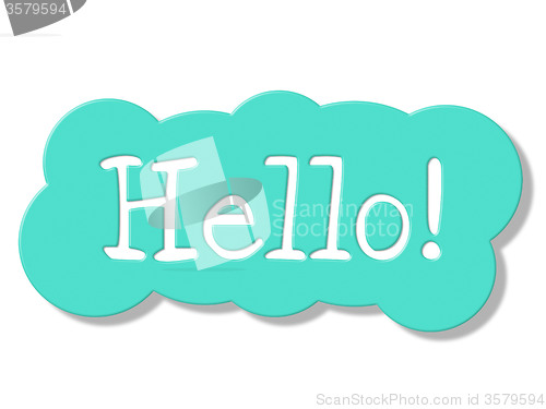 Image of Hello Sign Shows How Are You And Display