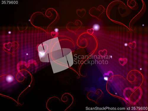 Image of Hearts Background Shows Love Affection And Adoring\r