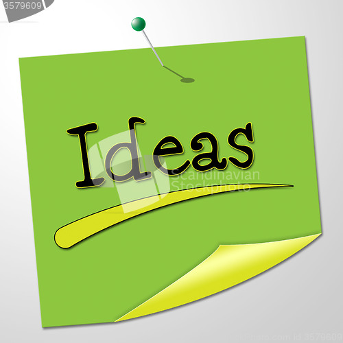 Image of Ideas Note Means Creative Messages And Conception