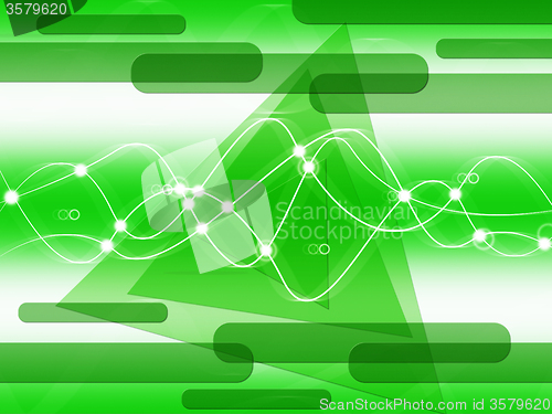 Image of Green Double Helix Background Shows DNA Make-Up And Biological\r