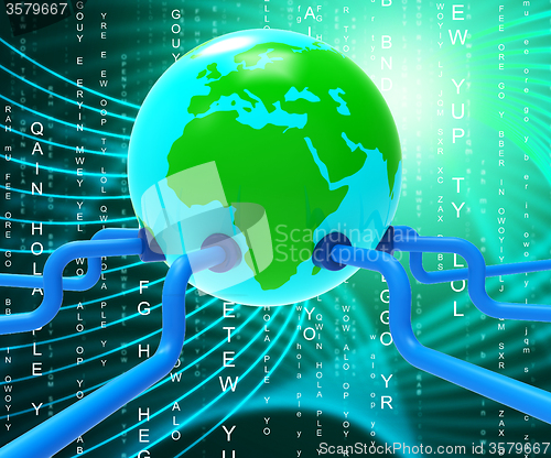 Image of Worldwide Network Indicates Planet Communicate And Connectivity