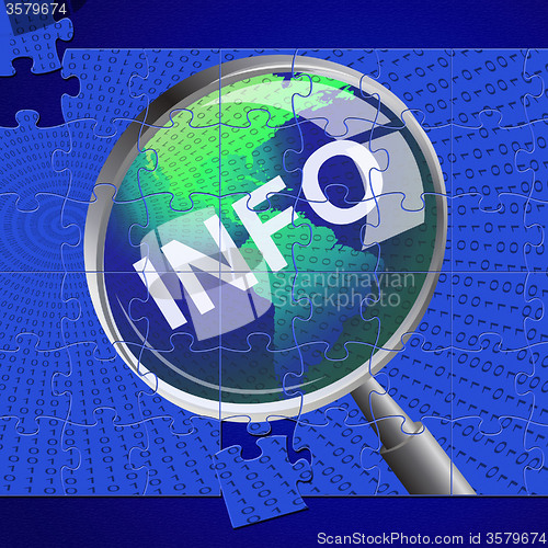 Image of Info Magnifier Represents Advisor Answer And Inform