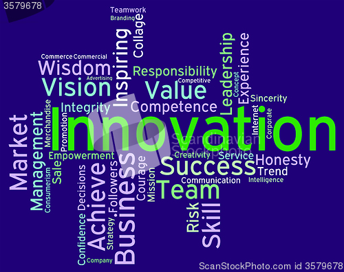 Image of Innovation Words Represents Text Creativity And Conception