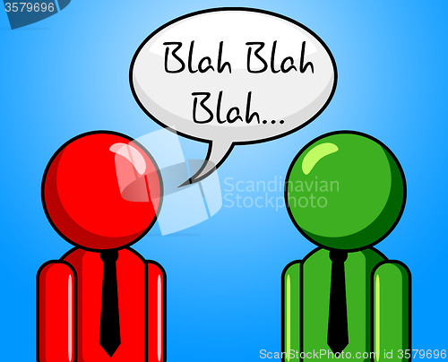 Image of Blah Conversation Shows Chit Chat And Talk