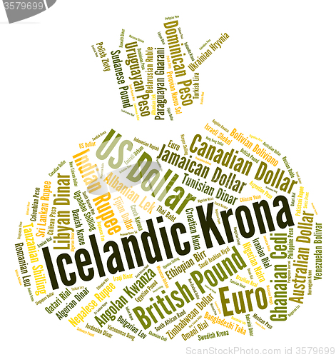 Image of Icelandic Krona Indicates Foreign Currency And Forex