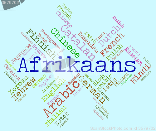 Image of Afrikaans Language Indicates South Africa And Germanic