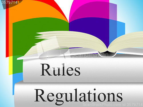 Image of Regulations Rules Shows Regulate Guidelines And Guideline