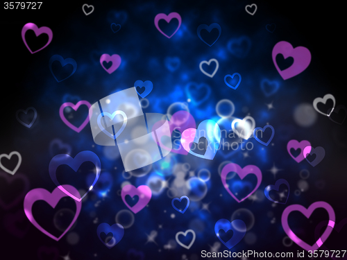 Image of Hearts Background Means Love For Mother Father And Family \r