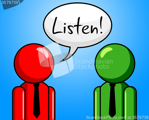 Image of Listen Conversation Indicates Chit Chat And Chinwag