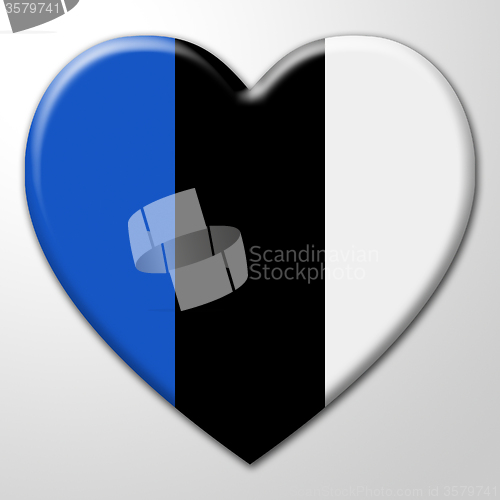 Image of Heart Estonia Shows Loving European And Europe