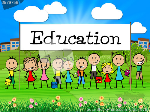 Image of Education Banner Represents Training Kid And College