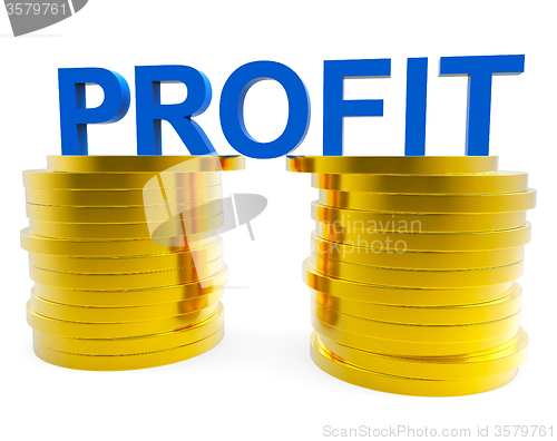 Image of Business Profit Indicates Financial Profitable And Cash