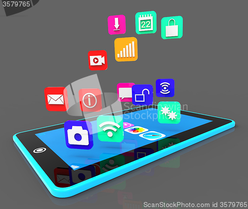 Image of Social Media Phone Shows Application Software And Applications