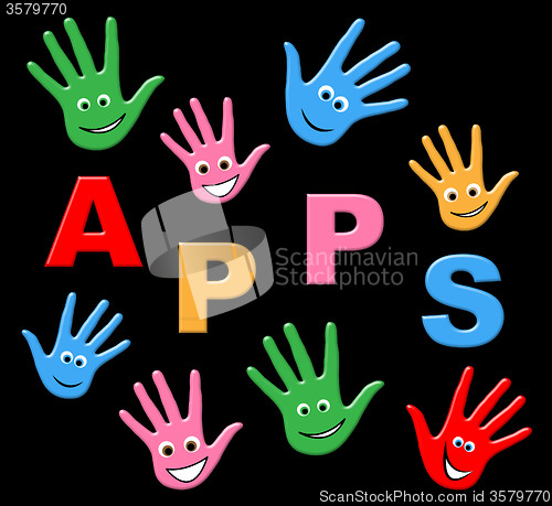 Image of Apps Kids Means Application Software And Youngsters