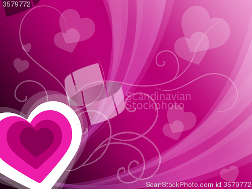 Image of Hearts Background Means Pink Valentines Or Anniversary Card\r