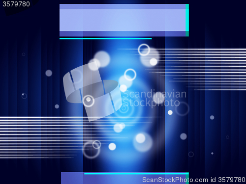 Image of Blue Circles Background Shows Glow And Rectangles\r