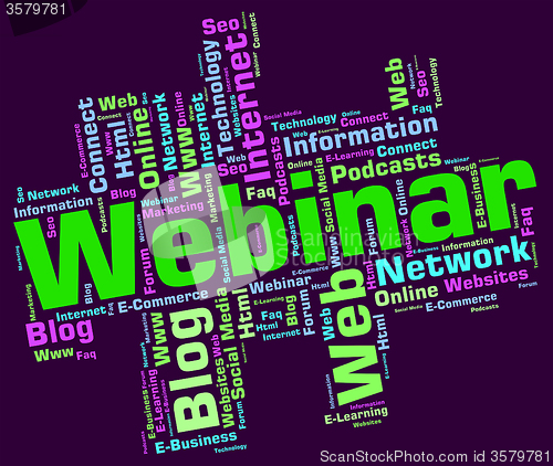 Image of Webinar Wordcloud Means Www Teach And Education