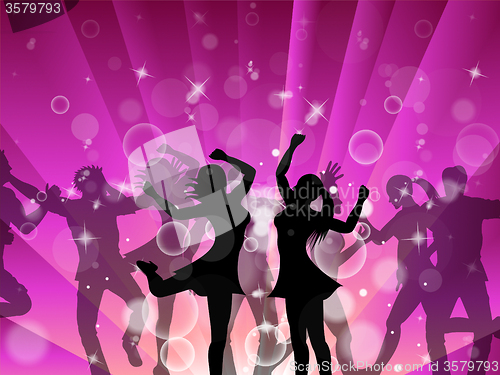 Image of Disco Women Indicates Dance Discotheque And Female