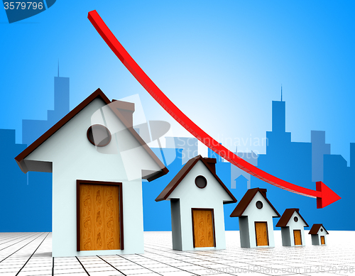 Image of House Prices Down Represents Reduce Regresses And Household