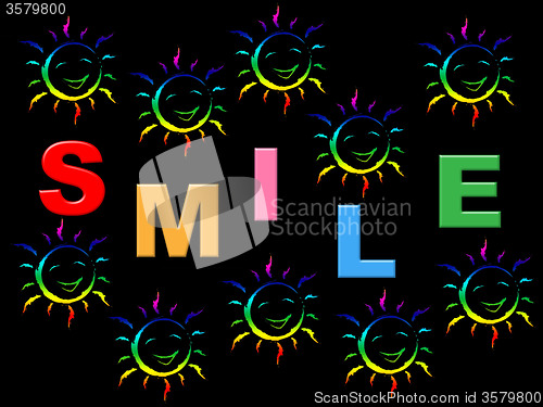 Image of Colorful Smile Represents Happiness Colors And Jubilant