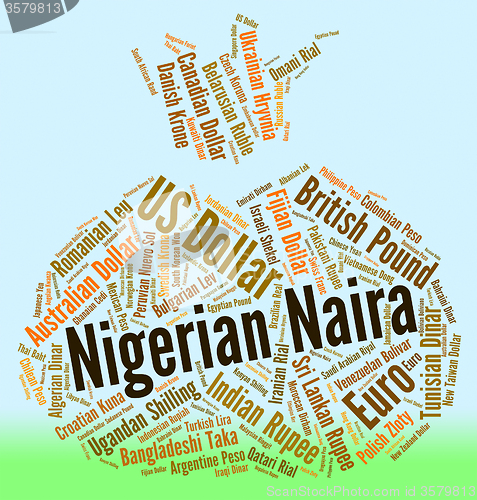 Image of Nigerian Naira Means Foreign Currency And Forex