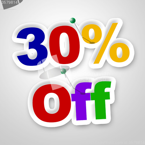 Image of Thirty Percent Off Means Merchandise Sale And Promotion