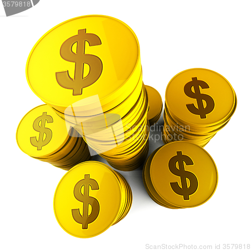 Image of Dollar Savings Represents American Dollars And Bank