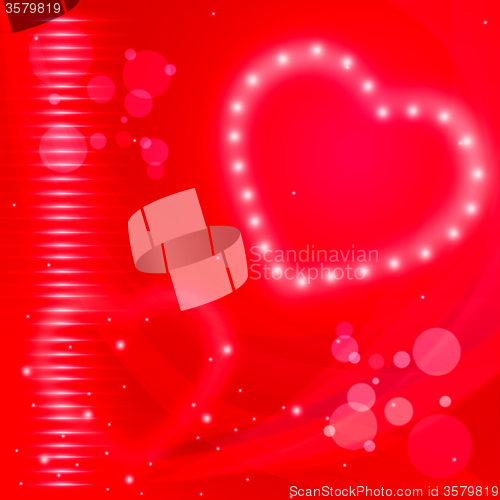 Image of Glow Background Represents Heart Shape And Backgrounds