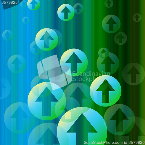 Image of Arrows Background Means Stream Of Bubbles Upwards\r